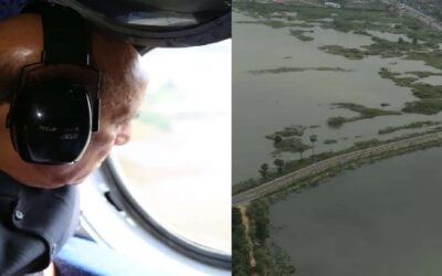 Defence Minister Rajnath Singh conducts aerial survey of affected areas, meets CM