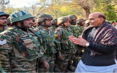 Rajnath interacts with soldiers on J&K border