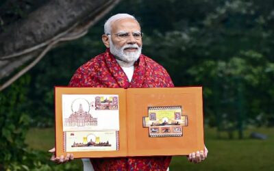 Modi releases commemorative postage stamps on Ram temple