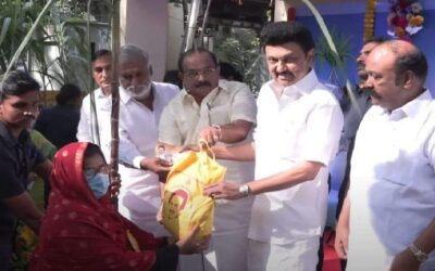 Stalin launches distribution of Pongal cash gift, hampers, free dhoti, saree