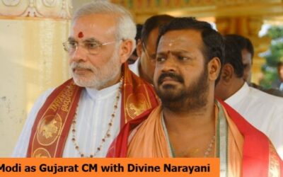 Prominent politicians in celestial settings of Sripuram