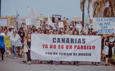Canary Island residents protest against tourism surge